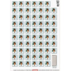 3D ark, 2 søde blomstermotiver med prik/stribet baggrundspapir