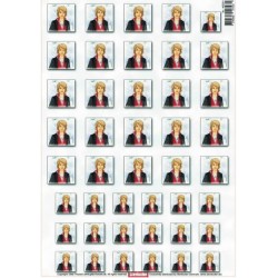 3D ark, 2 søde blomstermotiver med prik baggrundspapir sort/hvid