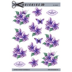 Flot lilla blomst, 3D ark