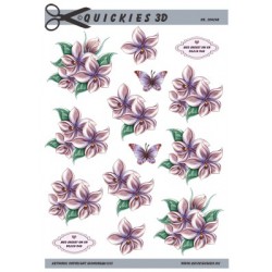 Flot lyserød blomst, 3D ark