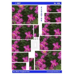 Små lyserøde blomster, Pyramide 3D ark