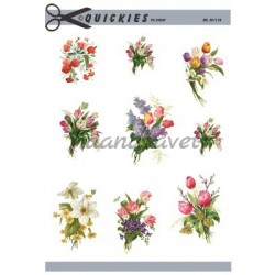 Forskellige blomsterbuketter Quickies til scrap