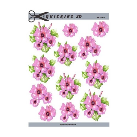 Flotte pink blomster, Quickies 3D ark